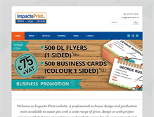 Tablet Screenshot of impactoprint.ie